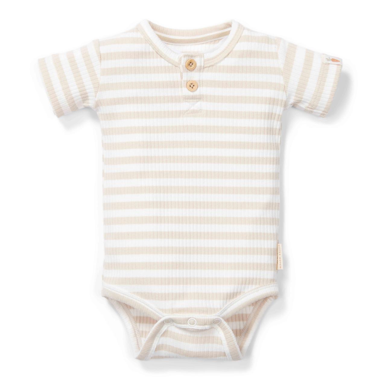 Short sleeve bodysuit Little Dutch baby bunny striped