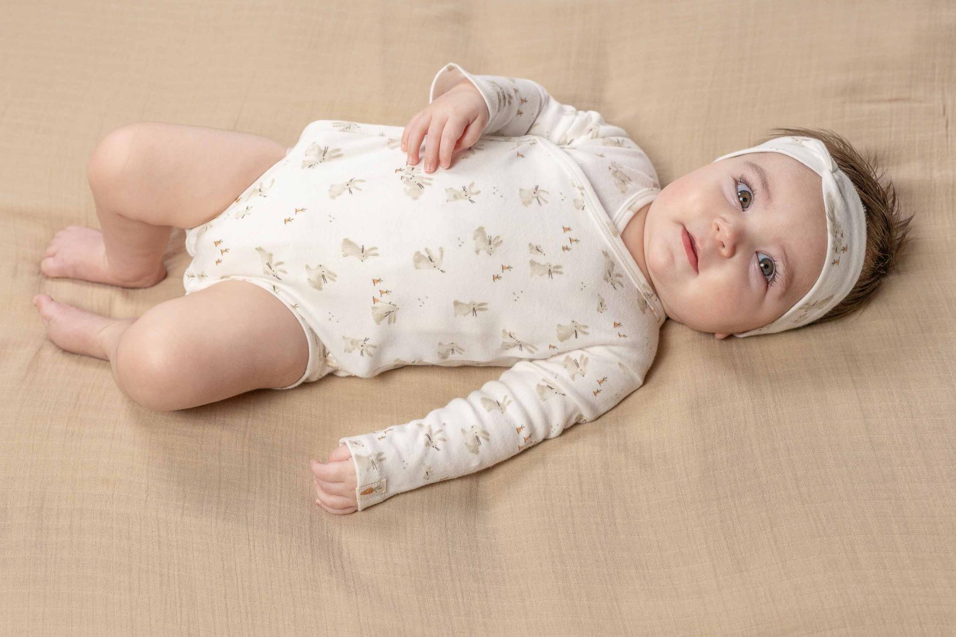 Long sleeve bodysuit Little Dutch baby bunny
